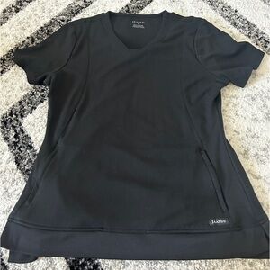 Jaanuu stretchy black scrub top